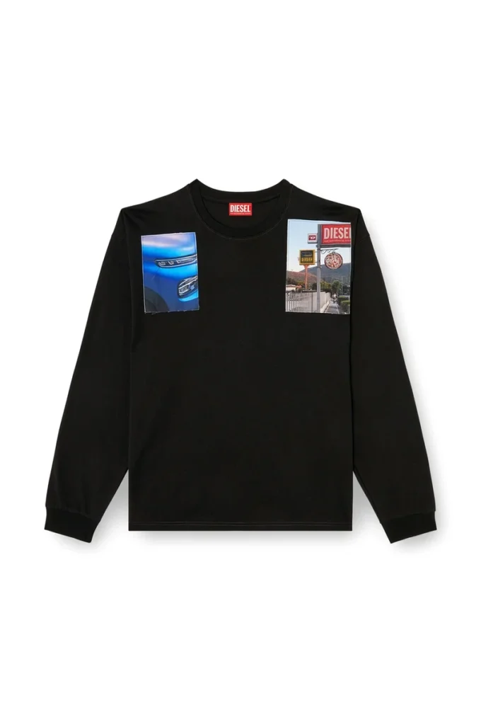t-boxt-ls-t5 Long-sleeve T-shirt with logo photo patches