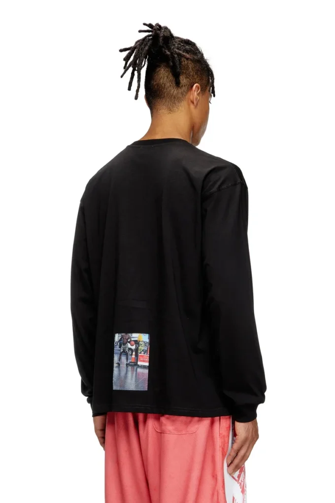t-boxt-ls-t5 Long-sleeve T-shirt with logo photo patches