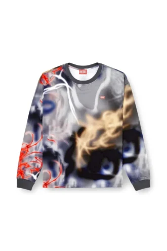 t-boxt-ls-v4 Long-sleeve graffiti-print T-shirt
