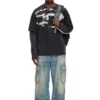 t-boxt-n14 T-shirt with distressed flocked logo
