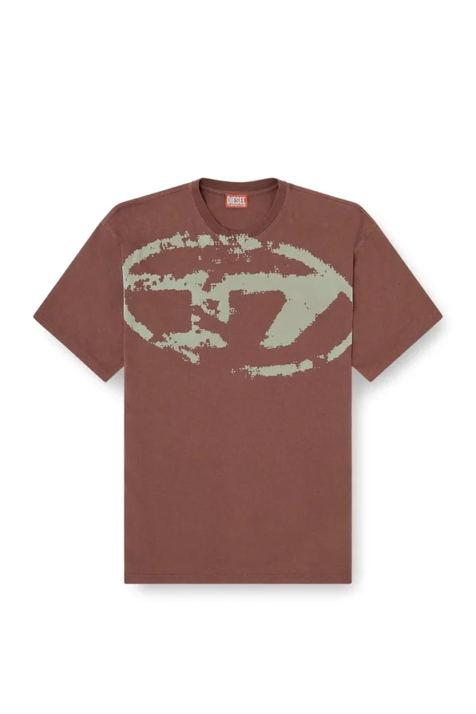 t-boxt-n14 T-shirt with distressed flocked logo