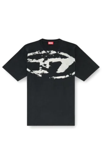 t-boxt-n14 T-shirt with distressed flocked logo