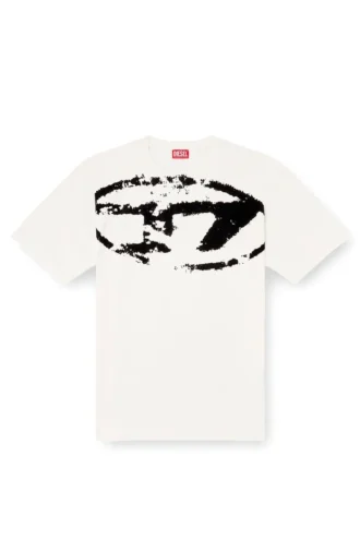 t-boxt-n14 T-shirt with distressed flocked logo
