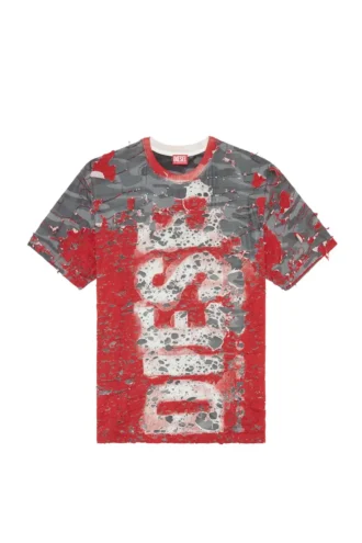 t-boxt-peel Logo T-shirt in destroyed jersey