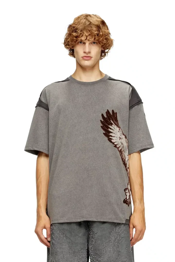 t-boxt-peeloff Peel-off T-shirt with eagle print