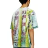 t-boxt-r13 T-shirt with trompe l’oeil cracked print