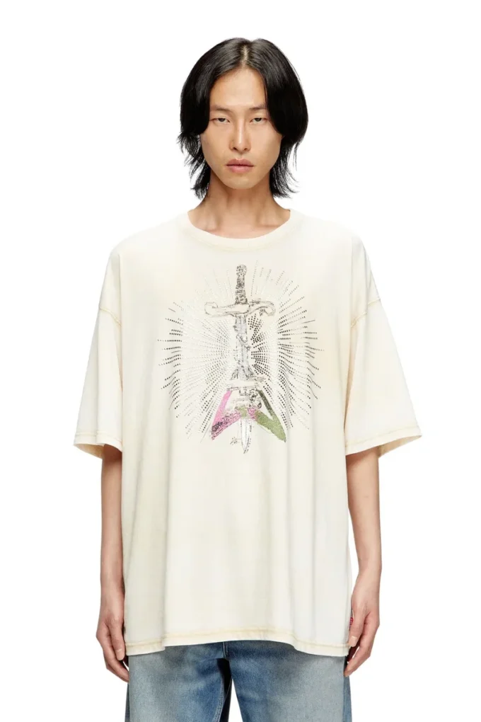 t-boxt-t18 T-shirt with sword print