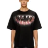 t-boxt-t21 Cotton t-shirt with Shark mouth print