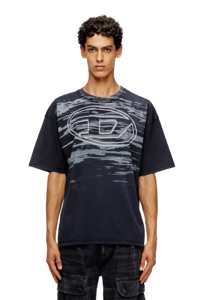 t-boxt-t5 Cotton T-shirt with Oval D print