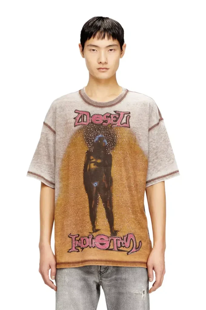 t-boxt-v12 Relaxed T-shirt with print and studs