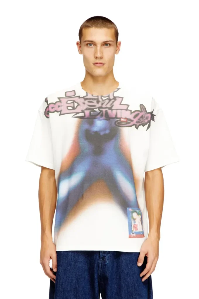 t-boxt-v13 Relaxed cotton T-shirt with digital print