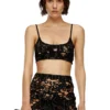 t-bra-dev Tulle bra top with destroyed jersey