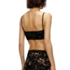 t-bra-dev Tulle bra top with destroyed jersey