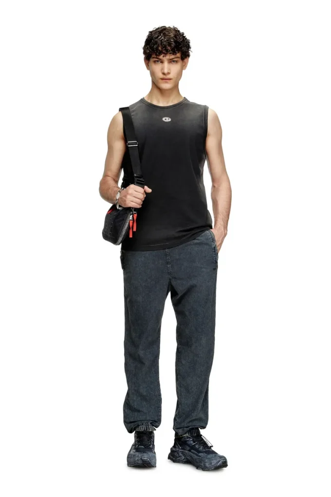 t-brico-new Faded tank top with cut-out Oval D