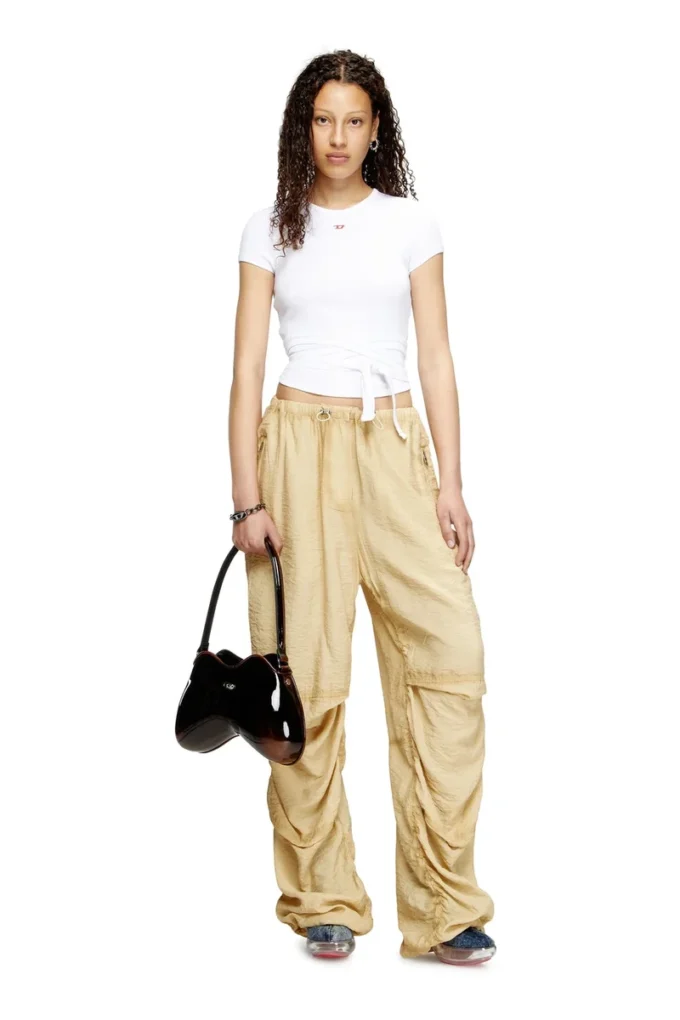 t-bunny-tail T-shirt with wrap ties