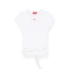 t-bunny-tail T-shirt with wrap ties