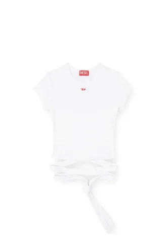 t-bunny-tail T-shirt with wrap ties