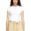 t-bunny-tail T-shirt with wrap ties