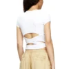t-bunny-tail T-shirt with wrap ties