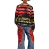 t-craneup-ls T-shirt with striped movie print