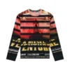 t-craneup-ls T-shirt with striped movie print