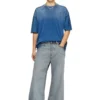 t-craoxt Cotton T-shirt with contrasting overlock stitching
