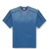 t-craoxt Cotton T-shirt with contrasting overlock stitching