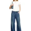 t-ele-long-od Slim ribbed T-shirt with metallic Oval D