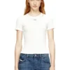 t-ele-long-od Slim ribbed T-shirt with metallic Oval D