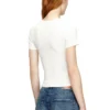 t-ele-long-od Slim ribbed T-shirt with metallic Oval D