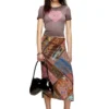 t-ele Ribbed T-shirt with watercolour heart D