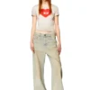 t-ele Ribbed T-shirt with watercolour heart D