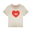t-ele Ribbed T-shirt with watercolour heart D