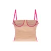 t-hailyna Ruched mesh top with binding