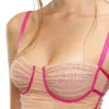 t-hailyna Ruched mesh top with binding