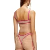 t-hailyna Ruched mesh top with binding