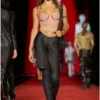 t-hailyna Ruched mesh top with binding