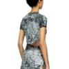 t-inlay Nylon T-shirt with Heraldic print