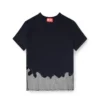 t-inlay-r1 Nylon T-shirt with tulle insert