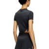 t-inlay-r1 Nylon T-shirt with tulle insert