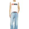t-isco-div Tank top with chest logo print