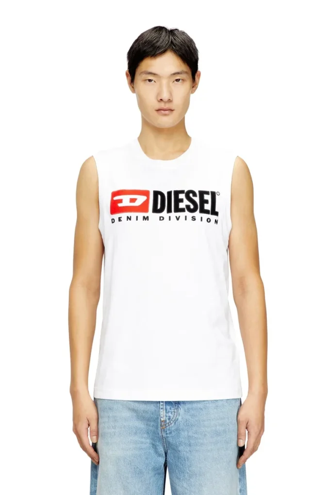 t-isco-div Tank top with chest logo print