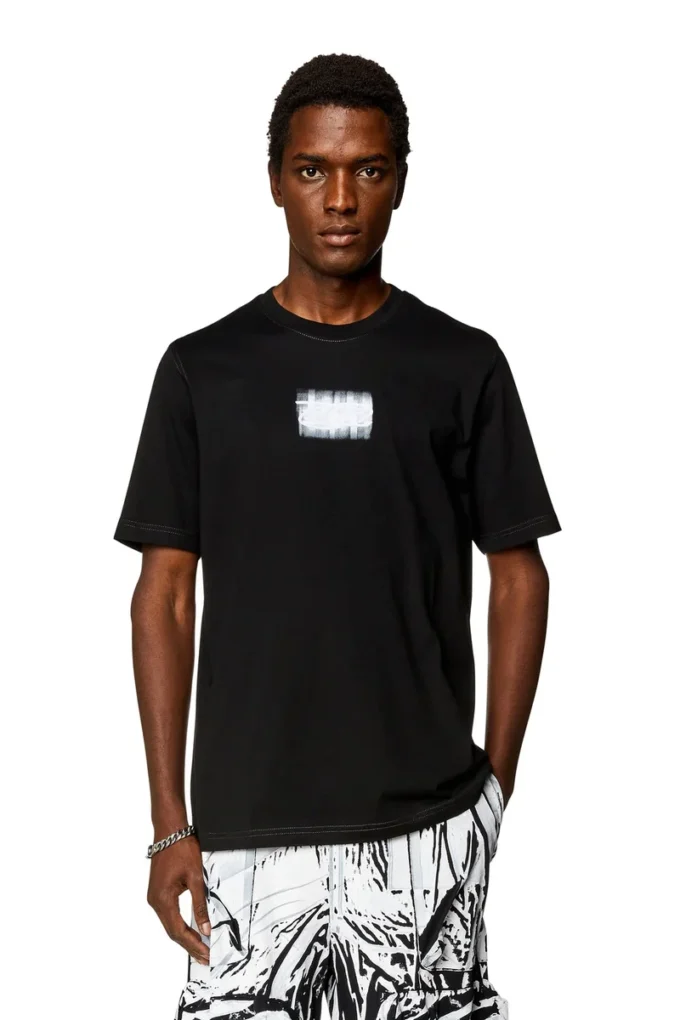 t-just-n4 Logo-flocked T-shirt in organic cotton