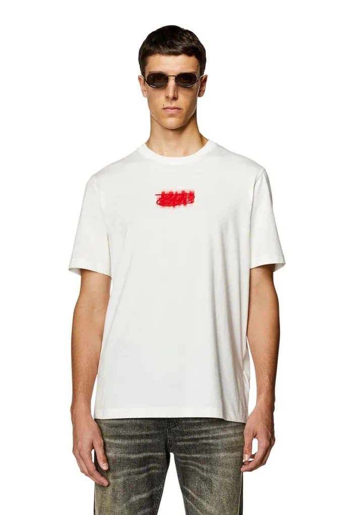t-just-n4 Logo-flocked T-shirt in organic cotton