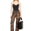 t-ley Thong bodysuit in marbled ribbed jersey