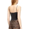 t-ley Thong bodysuit in marbled ribbed jersey