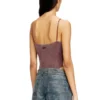 t-ley Thong bodysuit in marbled ribbed jersey