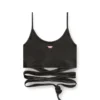 t-leya-tail-r1 Denim-look vest top with wrap ties