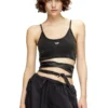 t-leya-tail-r1 Denim-look vest top with wrap ties