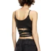 t-leya-tail-r1 Denim-look vest top with wrap ties